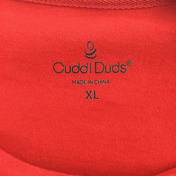 Cuddl Duds Womens Lounge Shirt sz XL Stay Cozy Snowflake Graphics Red NEW - Picture 5 of 7